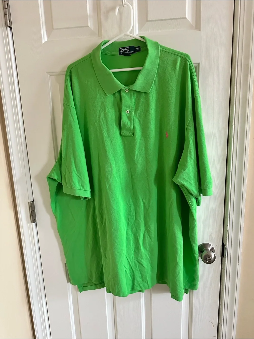 Polo Ralph Lauren Men’s Green Polo Shirt Big & Tall 4XLT Pink Pony